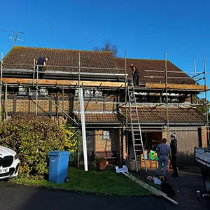 large roof scaffolding
