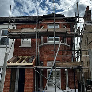 scaffolding for front extension