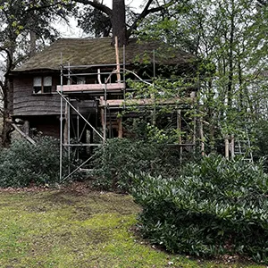 zoomed out view of scaffolding